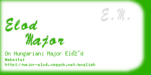 elod major business card